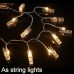 SanGlory 30 LED Photo Clips String Lights, 3m LED Clips Lights Warm White Battery Powered Fairy Lights LED for Hanging Photos Pictures Christmas Cards Artwork and Memos 